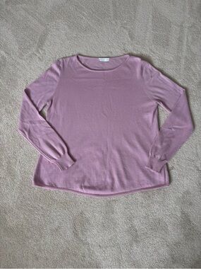 Rocco Ragni 100% Cashmere Boatneck Sweater Lavender Blush Size L